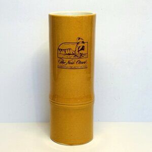 The New Otani Kaimana Beach Hotel Waikiki Hawaii VTG Ceramic Tiki Bamboo Mug